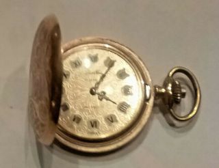Vintage Gold Filled Ornate Ladies Pocket Watch Case - Hunter Case