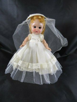 Vintage Vogue Ginny Doll Bride/wedding Dress And Headpiece Veil