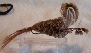 Vintage Hair Fly Lure 5/30/19pot Fly Size 2 " With Front Feathers