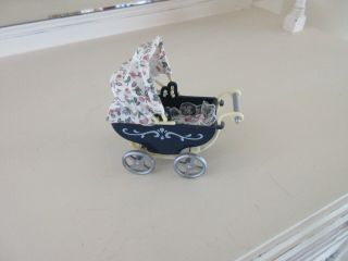 Dollhouse Miniature Sylvanian Families Vintage Baby Carriage Calico Critters