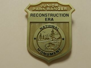 Reconstruction Era National Park Junior Ranger Badge Nointshp Slavery Civil War