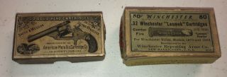 Antique Smith & Wesson & Winchester.  32 Graphic Boxes Only Collectors