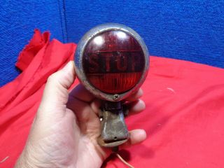 Antique Red Stop Tail Light Glass Lens Truck Pickup Motorcycle Auto