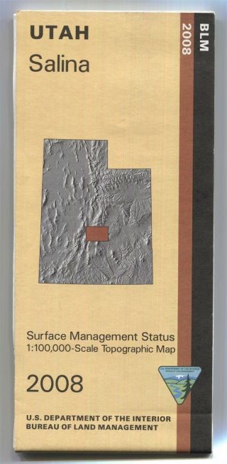 Usgs Blm Edition Topographic Map Utah Salina - 2008 - Surface - 1:100,  000 - 100k -