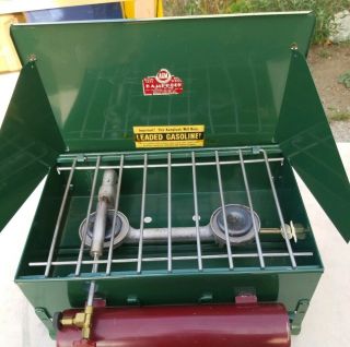 Vintage Agm American Gas Machine Co.  Kampkook 2 - Burner Camp Stove Model 2522