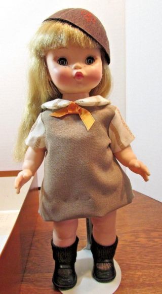 Vintage 1966 Effanbee Brownie Girl Scout Doll 11 Inch Blonde Hair W/box 11 - 944