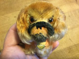 Antique Vintage Steiff Peky Pekingese Dog Mohair 3” Swivel Head,  W/ Id