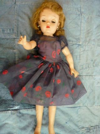 Vintage Ideal Miss Revlon Fashion Doll 1950 Cherry Dress Stockings Shoes Vt 18