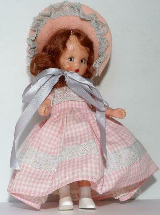Nancy Ann Story Book Hard Plastic Doll Jointed Head Arms & Legs White Shoes Nasb