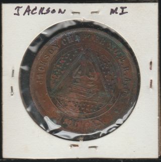 Michigan,  Masonic Token,  Jackson,  Mi
