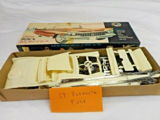 Revell Amt 1959 Plymouth Model Car Kit In 1959 Buick Box,  Or Restore