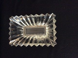 F B ROGERS SILVER COMPANY BASE WITH REMOVABLE LEAD CRYSTAL SERVING DISH 5