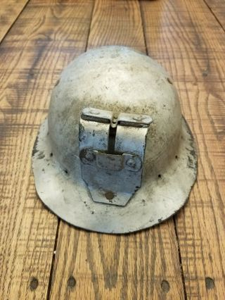 Early Vintage Antique Coal Miners Hard Hat Helmet Leather