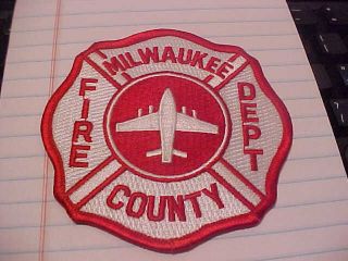 Milwaukee Wisconsin Airport Fire Department Patch Shoulder Size