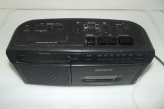 Vintage Sony Dream Machine Cassette Tape Fm/am Radio Alarm Clock Black Color