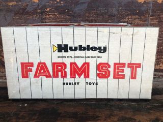 Vintage 1950s Hubley Toys Ford Farm Tractor Set 57 Orig Box Only Uncut Antique