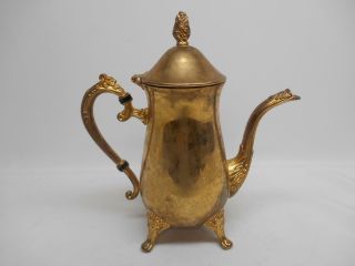 Old Vintage Gold Plated Coffee Tea Pot Made Hong Kong Tableware Dinnerware