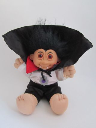 Vintage Russ Troll Doll 12 " Soft Plush Boy Vampire Count Dracula Gothic Horror