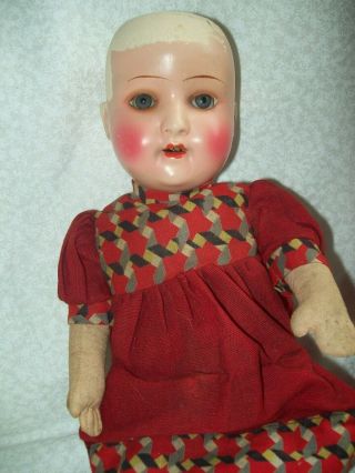 Antique Bisque Head Doll 15” S H Schoenau Hoffmeister Pb Star 1909 Germany