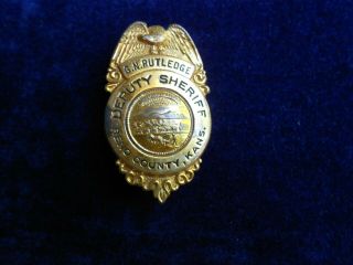 Vintage Obsolete Kansas Deputy Sheriff Badge