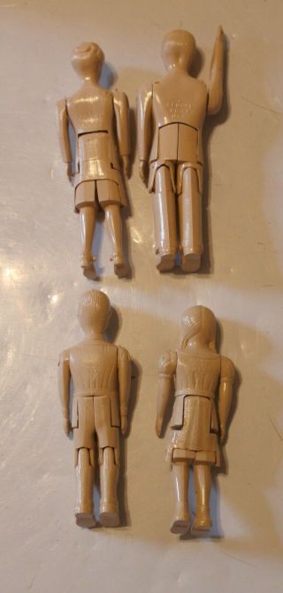 RENWAL Vintage DOLLHOUSE FAMILY Jointed Natural HARD PLASTIC Nos 41 42 43 44 4