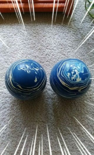 Ebonite Pro - Line 5v Duckpin Bowling Balls Blue/white Swirl