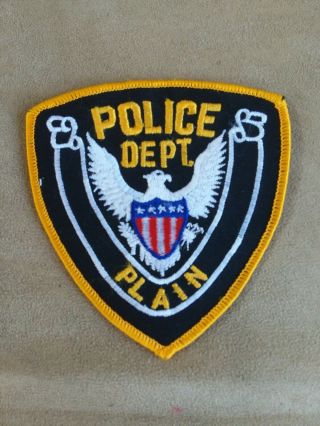 Village Of Plain Wisconsin Police Sheriff Patch Old Eagle
