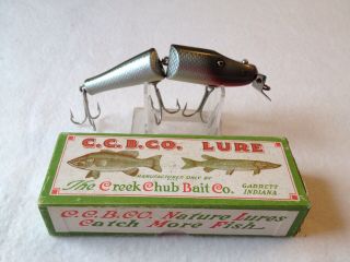 Vintage Old Wood Creek Chub Jointed Pikie Fishing Lure 2603 Correct Box