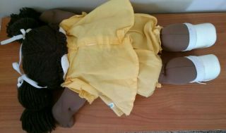 Vintage 1982 Cabbage Patch African American Black Doll with Yellow Outfit 3