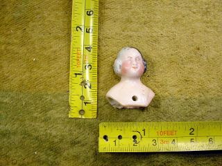 Vintage Victorian Faded Painted Doll Head 1.  2 " Age 1860 Excavated Kister 12106