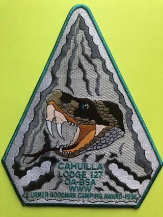 Bsa - Oa Jacket Patch…cahuilla Lodge 127…j2 Issue…e Urner Goodman Camping Award