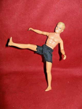 Vintage Jpi Inc.  6 1/2 " Male Doll Turns At The Waist