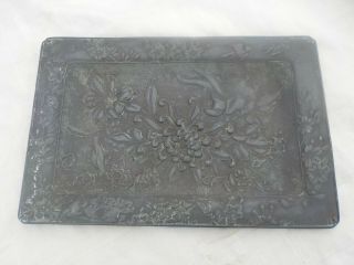 Art Noveau Pewter Copper Pin Tray