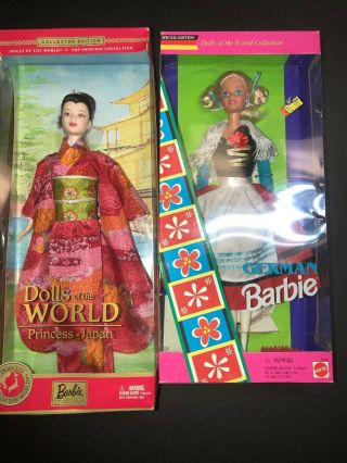 2 Vintage Barbie German Barbie 1994 And Princess Of Japan 03 Dolls Of The World