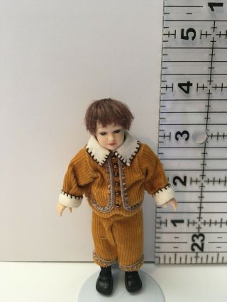 Vintage Heidi Ott Doll Young Boy,  Dollhouse Collectible 1:12,