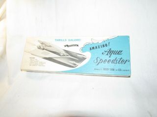 Vintage Aqua Speedster Wood Speed Boat Model Kit By Enterprise Unbuilt