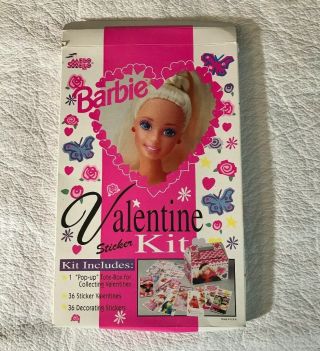 1992 Barbie " Barbie Valentine Sticker Kit " Package