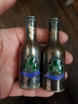 Vintage Sterling Silver Ireland Salt And Pepper Shakers