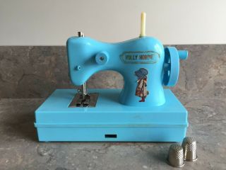 Vintage Holly Hobbie Childs 1975 Hand Operated Old Fashion Sewing Machine 8a