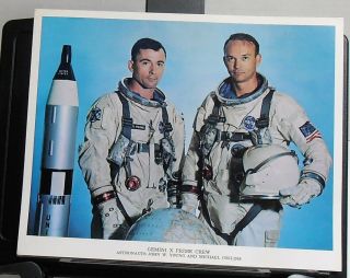 Nasa Gemini X Prime Crew Astronauts Color Photograph Young And Collins