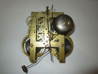 Antique Sessions Mantel Clock Movement,  Time And Strike,  8 - Day,  Key - Wind