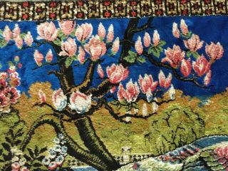 Peacock Pattern Vintage Wall Rug Tapestry 37”x 55” Vintage Wall Hanging 4