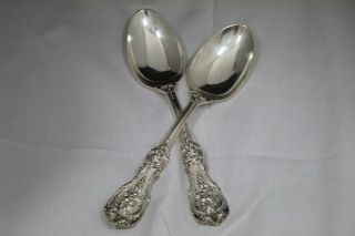 Francis I Sterling Old Mark Patent Date Set Of (2) Tablespoons/serving Spoons