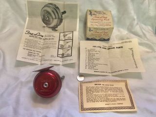 Vintage Wright & Mcgill Fre - Line Fishing Reel In The Box W/ All Paper