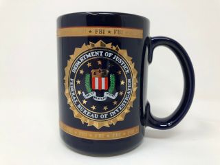 Fbi Department Of Justice Federal Bureau Investigation Coffee Mug Heraldry Seal