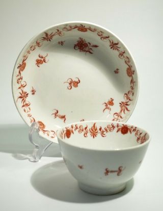 Handpainted Georgian Antique China Tea Bowl & Saucer.