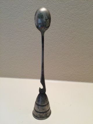 Napier 3 - in - 1 Cocktail Bar Spoon,  Jigger & Bottle Opener Silver - plated ca 1920s 2