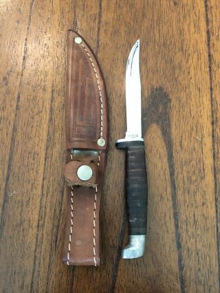 Vintage Case Xx M3f 1965 - 80 Small Fixed Blade Hunting Knife With Sheath