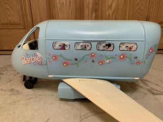 Vintage Barbie Doll Blue Jet Plane Airplane 1999 Mattel Toys Collectible Large 2