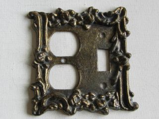 Vintage Switch Plate Cover Double Outlet And Single Toggle Metal Plate Cover